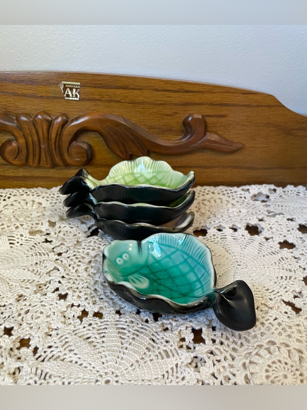 Ceramic Fish Shaped Dipping Dishes - 4pc Set